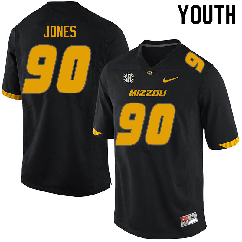 Youth #90 Jonathan Jones Missouri Tigers College Football Jerseys Sale-Black